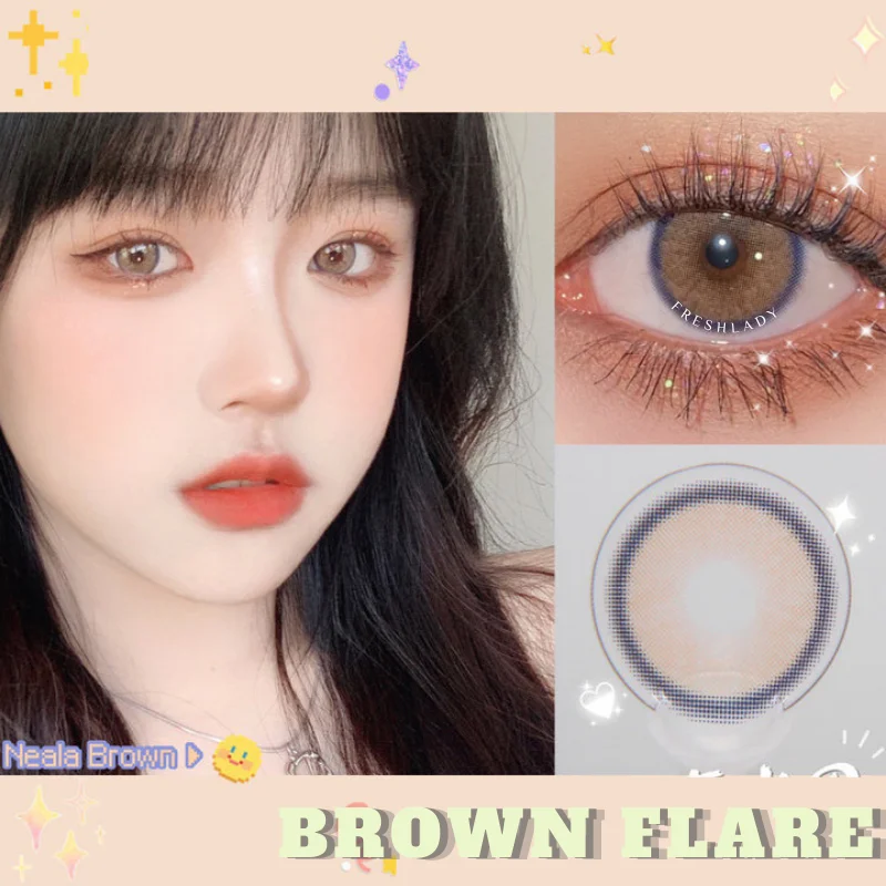 UYAAI 1Pair New Style Contact Lenses Yearly Use Colored Contacts Cosmetic Lens Beautiful Pupil Natural Contact Lens