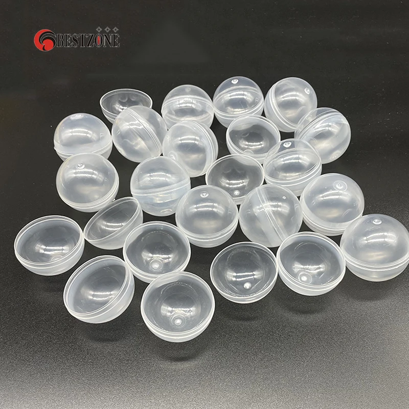 20/50/100Pcs Diameter 50mm Plastic All PP Toy Capsules Surprise Ball Transparent Container Box Kid Easy Open For Vending Machine