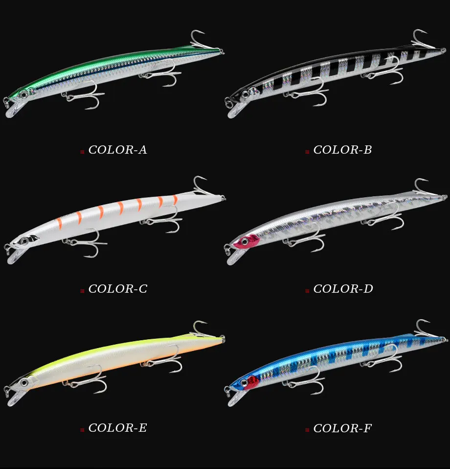ALLBLUE SPRINT 195S Sinking Minnow Longcast Jerkbait Fishing Lure 195mm 35G Off Shore Saltwater Sea Bass Artificial Bait Tackle