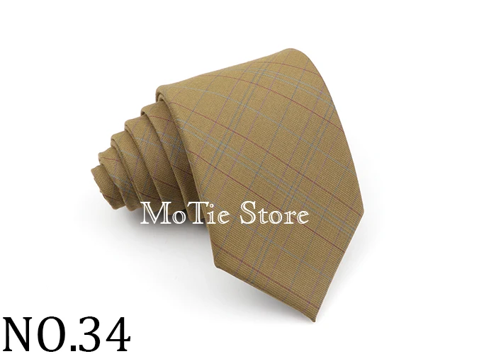 Men's Ties Jacquard Woven Striped Plaid Necktie 7cm Polyester Male Narrow Wedding Tie Skinny Tuxedo Suit Shirt Accessory Gift