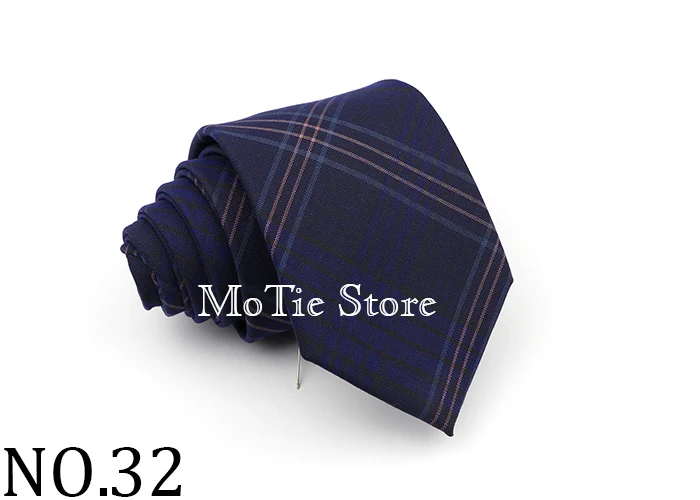 Men's Ties Jacquard Woven Striped Plaid Necktie 7cm Polyester Male Narrow Wedding Tie Skinny Tuxedo Suit Shirt Accessory Gift