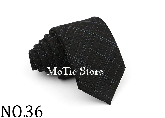 Men's Ties Jacquard Woven Striped Plaid Necktie 7cm Polyester Male Narrow Wedding Tie Skinny Tuxedo Suit Shirt Accessory Gift