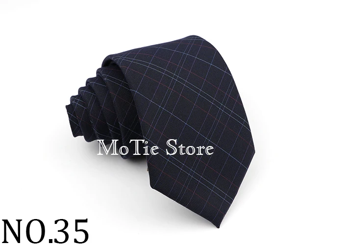 Men's Ties Jacquard Woven Striped Plaid Necktie 7cm Polyester Male Narrow Wedding Tie Skinny Tuxedo Suit Shirt Accessory Gift