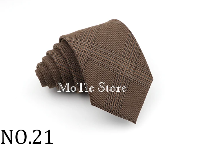 Men's Ties Jacquard Woven Striped Plaid Necktie 7cm Polyester Male Narrow Wedding Tie Skinny Tuxedo Suit Shirt Accessory Gift