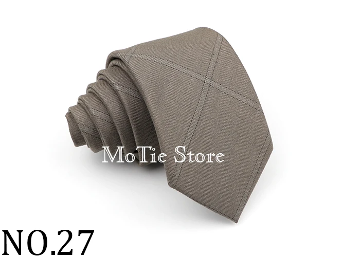 Men's Ties Jacquard Woven Striped Plaid Necktie 7cm Polyester Male Narrow Wedding Tie Skinny Tuxedo Suit Shirt Accessory Gift