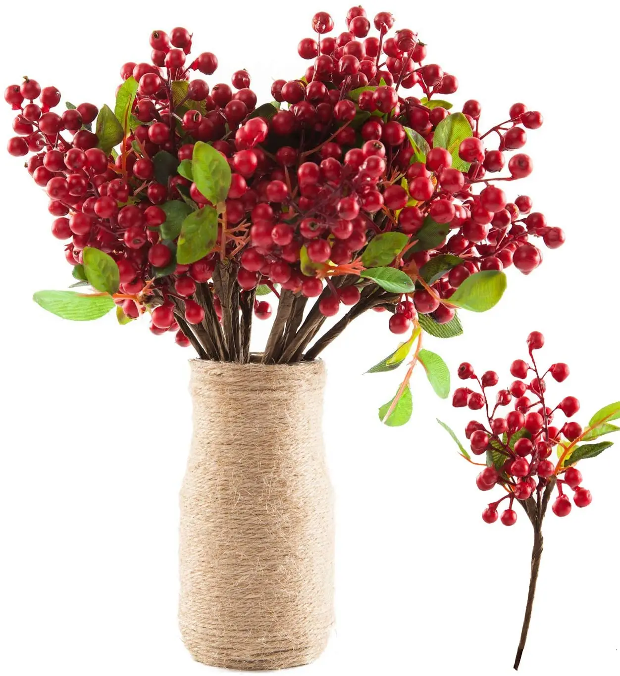 5 Pack 25CM Plastic Artificial Flowers California Berries Blueberry Fruit Fake Silk Flowers Home Decorative Party Wedding Blue