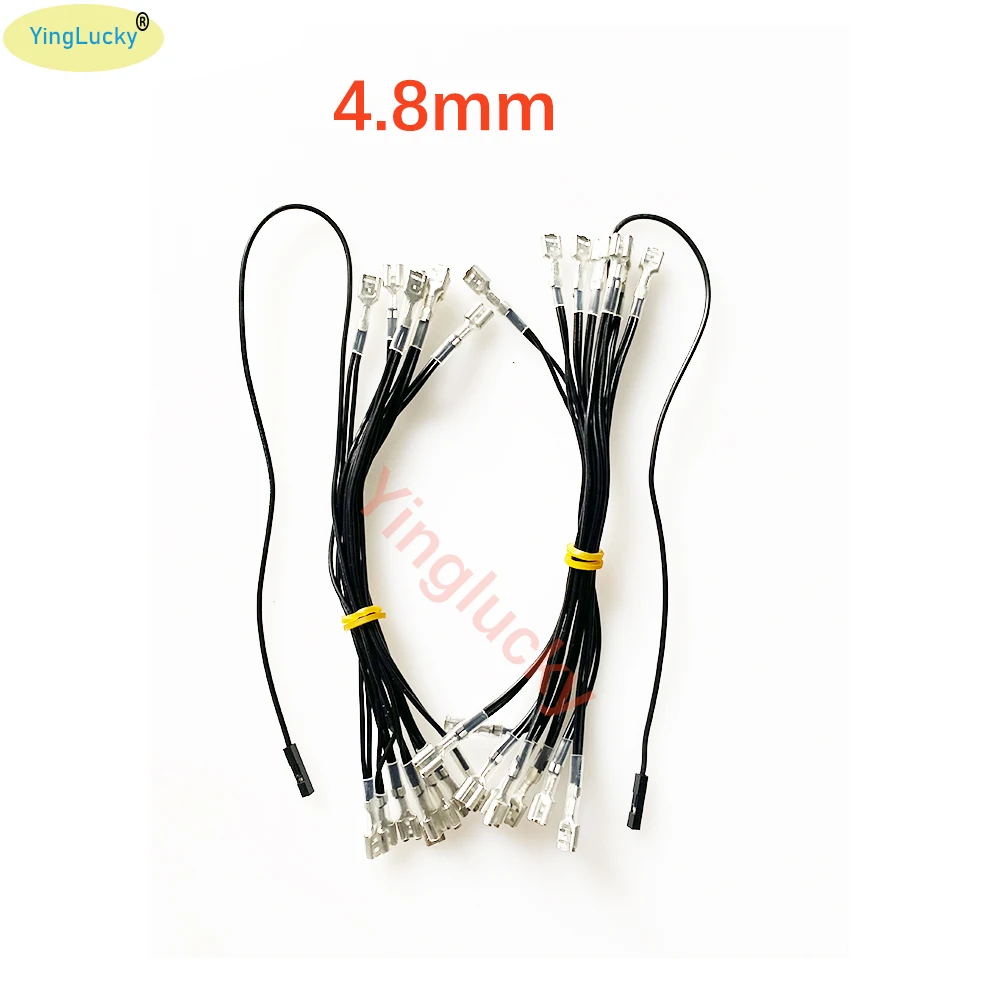 2 Players Xin Mo Cable Joystick PC USB Encoder Wiring 2.8mm&4.8mm Arcade Button Cables Sanwa Joystick 5pin DuPont Cable