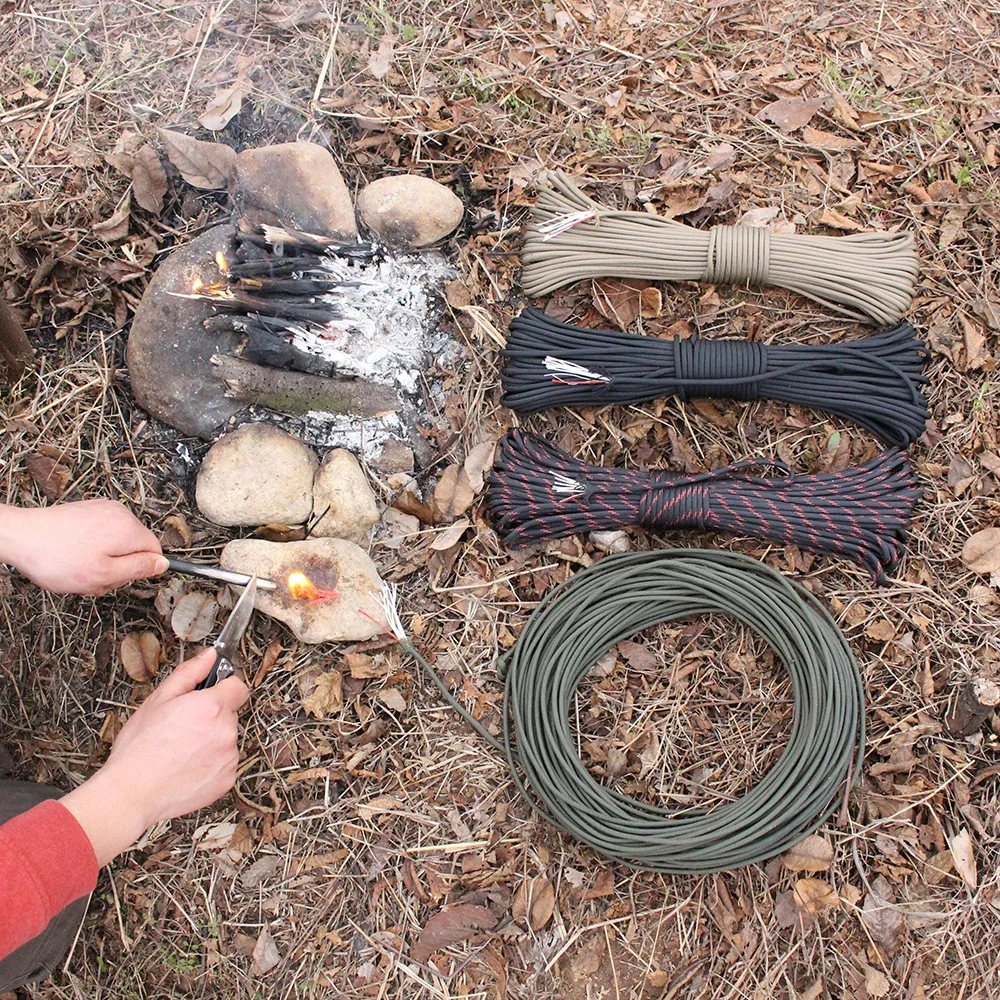 550 10-Core Paracord 4mm Outdoor Camping Survival Tool PE Fire Rope Fishing Cotton Line Parachute Hiking