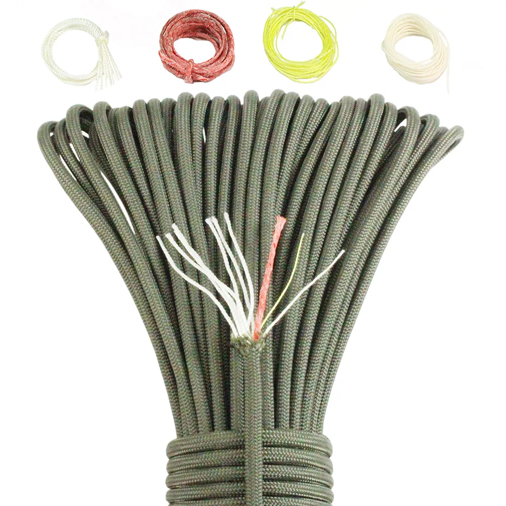 550 10-Core Paracord 4mm Outdoor Camping Survival Tool PE Fire Rope Fishing Cotton Line Parachute Hiking