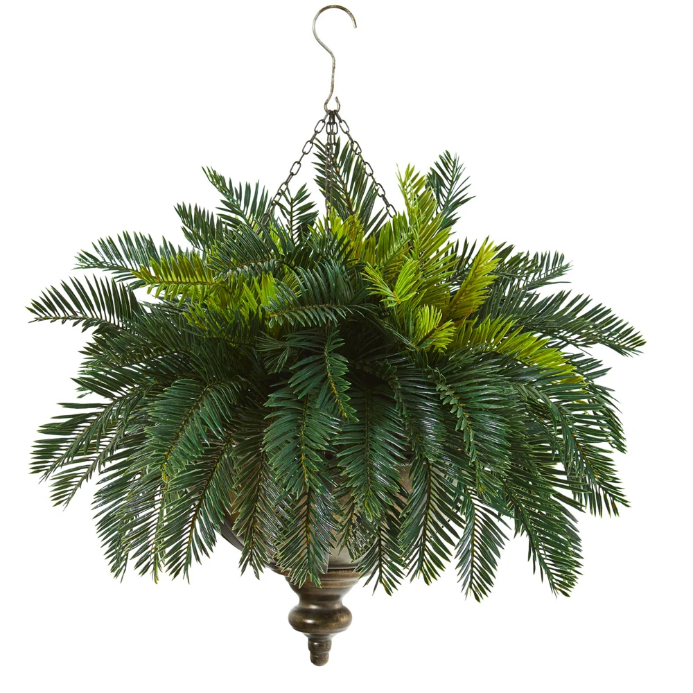 45cm Large Artificial Palm Tree Branch Tropical Fake Cycad Plants Plastic Coconut Tree Leafs For Home Garden Party Wedding Decor