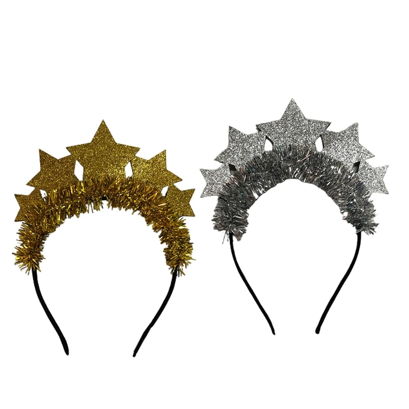 Festival Headband Glitter Stars Hairband New Year Party Favors Star Tinsel Decor