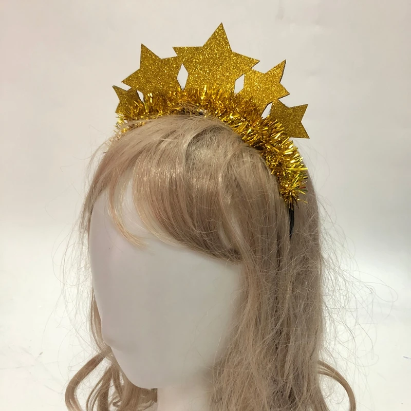 Festival Headband Glitter Stars Hairband New Year Party Favors Star Tinsel Decor