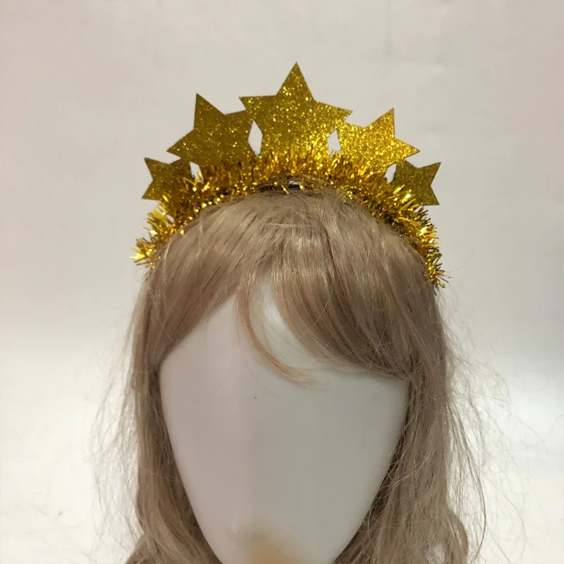 Festival Headband Glitter Stars Hairband New Year Party Favors Star Tinsel Decor