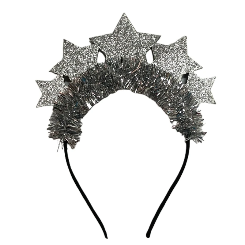 Festival Headband Glitter Stars Hairband New Year Party Favors Star Tinsel Decor