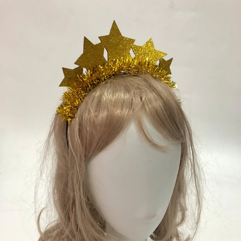 Festival Headband Glitter Stars Hairband New Year Party Favors Star Tinsel Decor