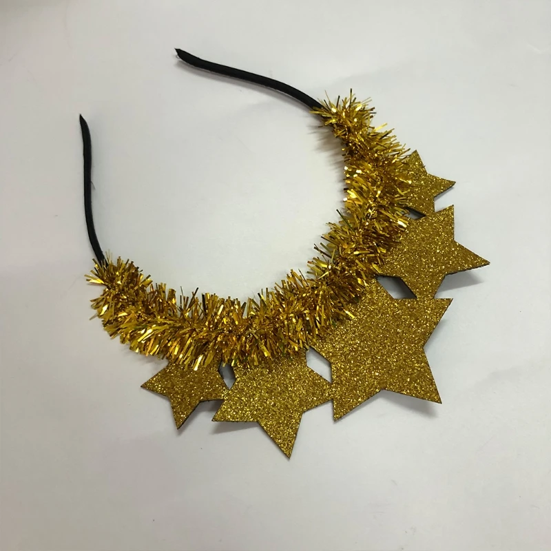 Festival Headband Glitter Stars Hairband New Year Party Favors Star Tinsel Decor