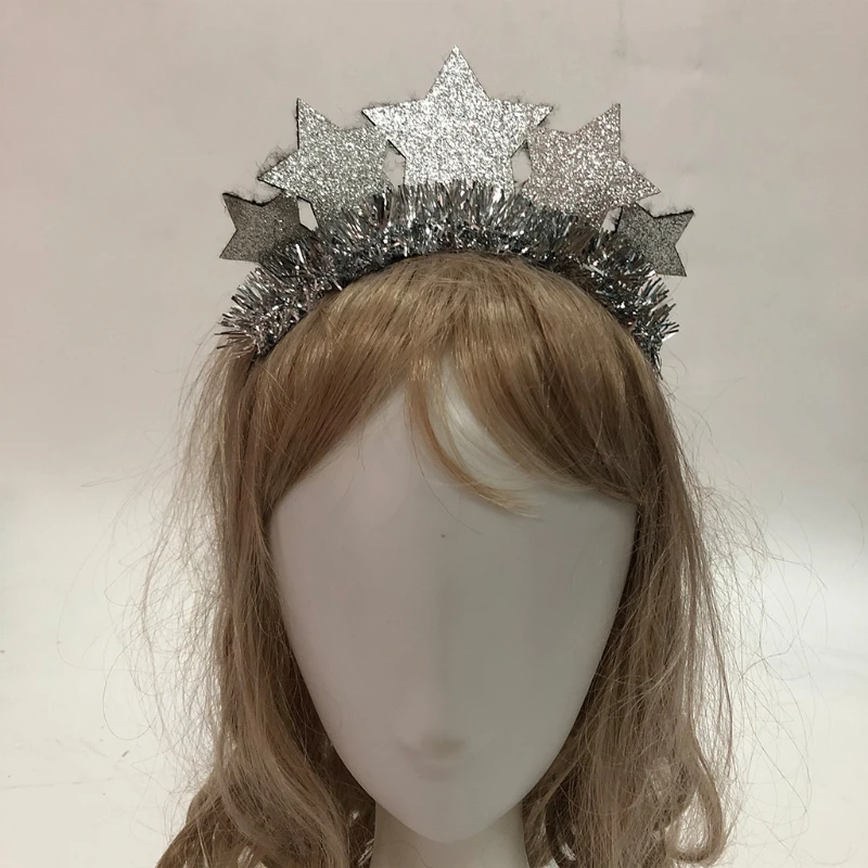 Festival Headband Glitter Stars Hairband New Year Party Favors Star Tinsel Decor