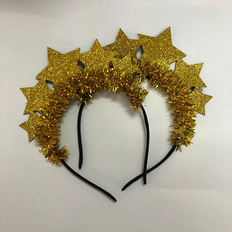 Festival Headband Glitter Stars Hairband New Year Party Favors Star Tinsel Decor