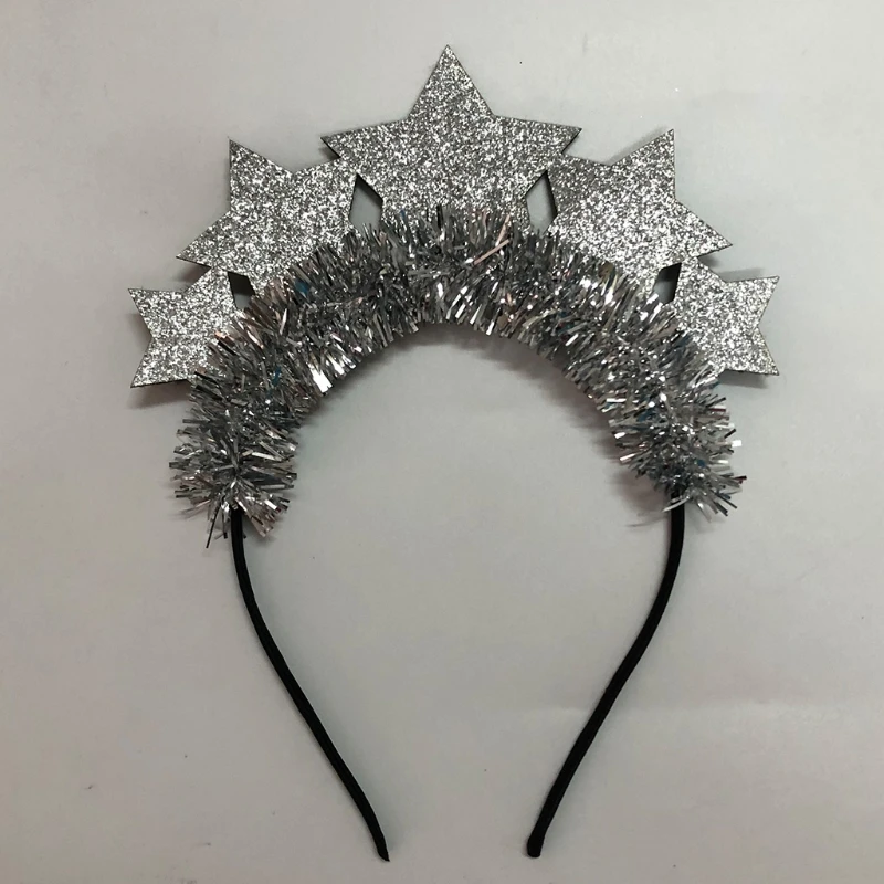 Festival Headband Glitter Stars Hairband New Year Party Favors Star Tinsel Decor