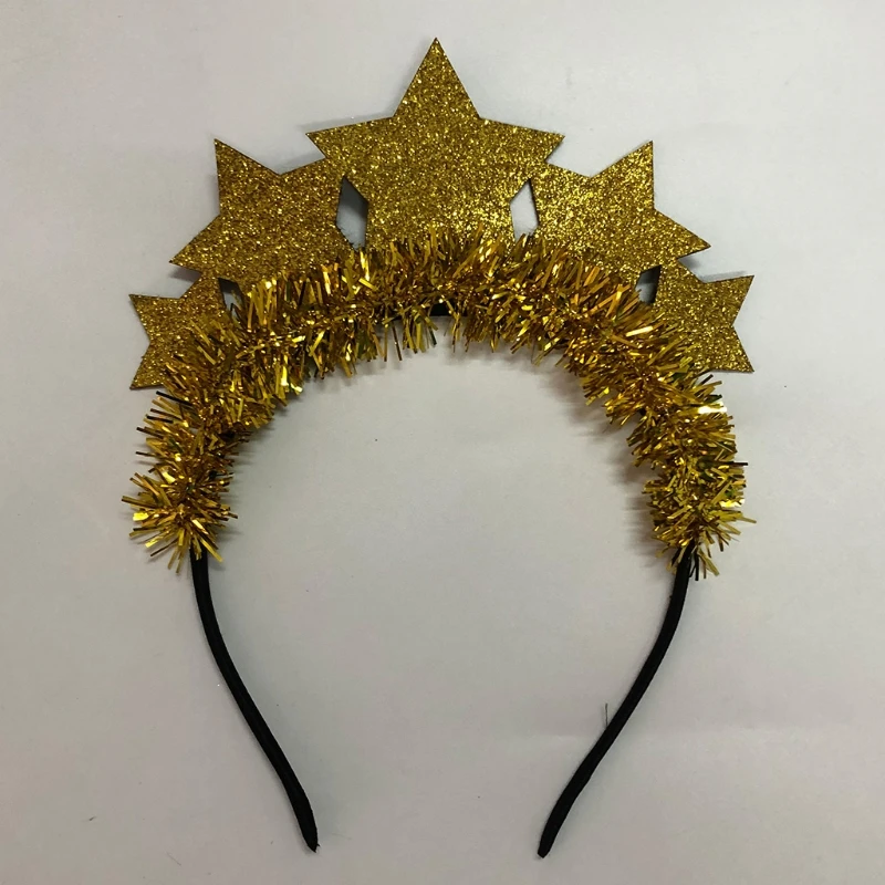 Festival Headband Glitter Stars Hairband New Year Party Favors Star Tinsel Decor