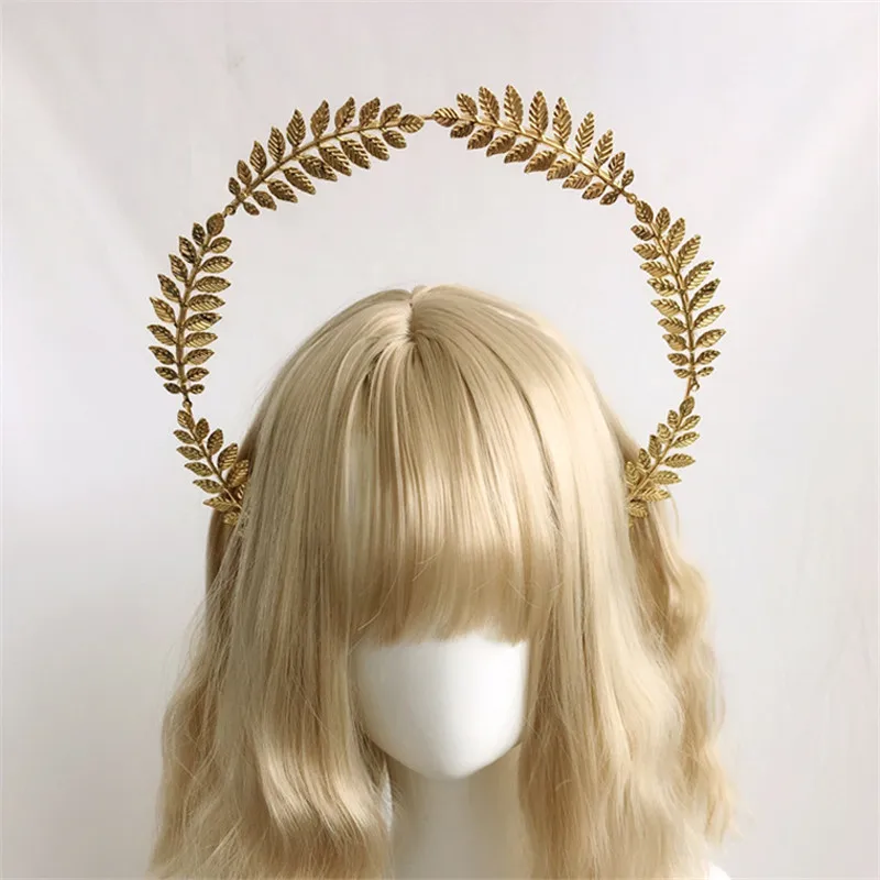 2022 Gorgeous Vintage Mary Baroque Tiara Headwear Gothic Lolita Black Rose Devil Feather Wings Goddess Sun Halo Crown Headband