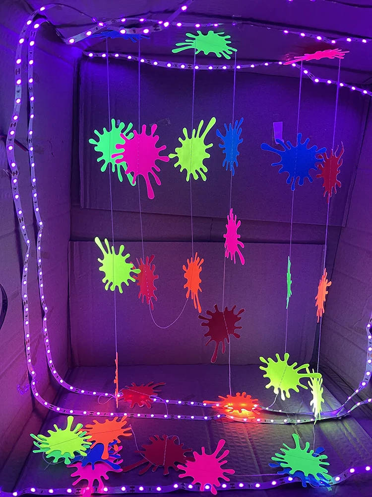 Neon Party Decoration Glow in The Dark Supplies Fluorescent Party Supply Birthday Wedding 80s Disco Hip Hop Party Decorations