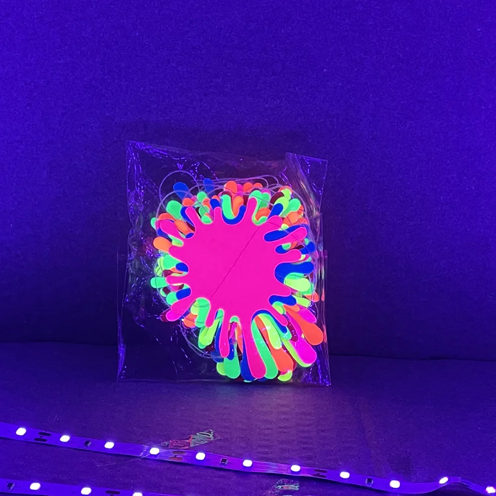 Neon Party Decoration Glow in The Dark Supplies Fluorescent Party Supply Birthday Wedding 80s Disco Hip Hop Party Decorations