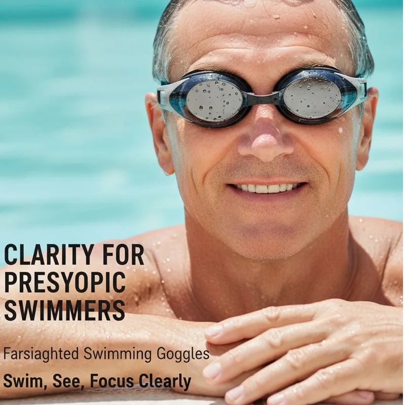 Presbyopic Swim Goggles for Adults – Anti-Fog UV Protection, Comfortable Silicone, Waterproof Reading Glasses
