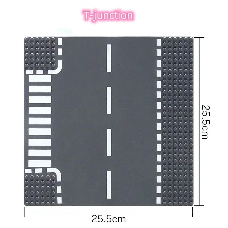 Building Blocks Accessories Floor 25.5*25.5cm City Roads Street Compatible Lego Small Particles DIY Children's Toys Creative