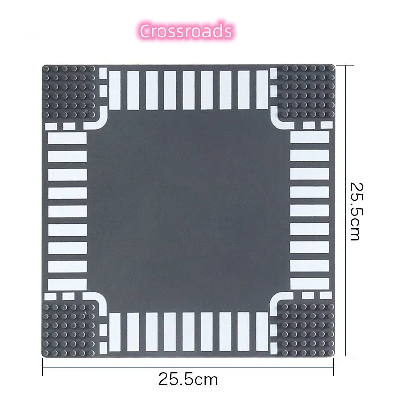 Building Blocks Accessories Floor 25.5*25.5cm City Roads Street Compatible Lego Small Particles DIY Children's Toys Creative