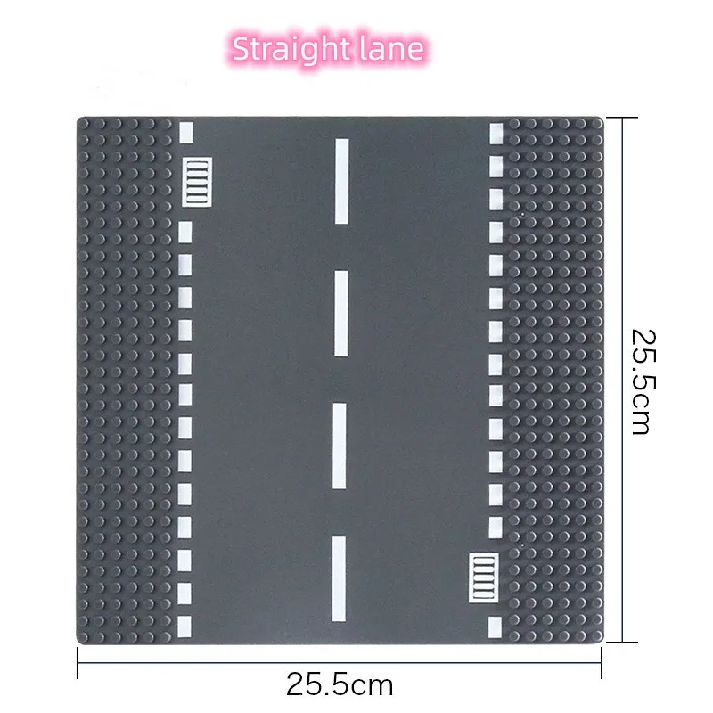 Building Blocks Accessories Floor 25.5*25.5cm City Roads Street Compatible Lego Small Particles DIY Children's Toys Creative