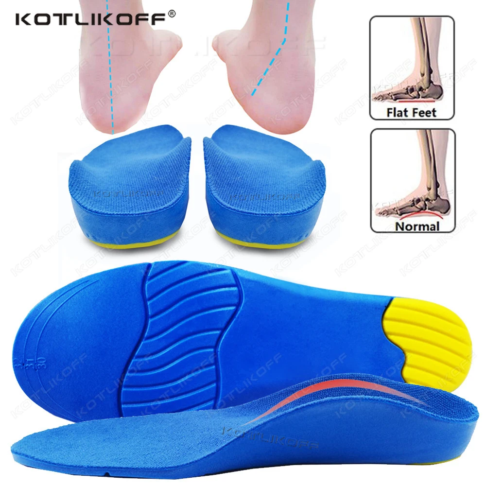 Kotlikoff kids Comfort Insoles For Flat Feet Plantar Fasciitis Orthopedic Shoes Sport Running Insoles Pads In Shoe Orthotics