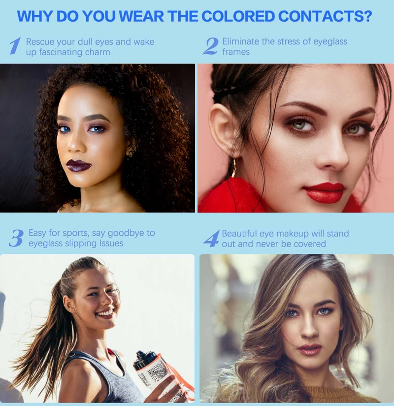 AMARA MIKI Series1 Pair Colored Contact Lenses Natural Look Brown Eye Lenses Gray Contact Blue Lenses Fast Delivery Green Eye