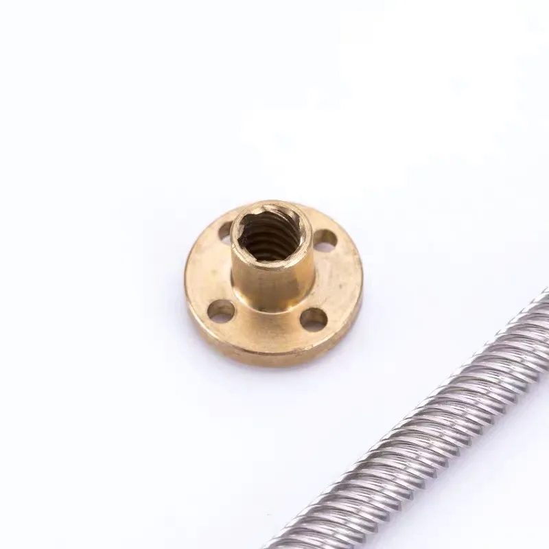 T8 Lead Screw THSL-300-8D Trapezoidal Rod T8 CNC 3D Printer Lead Screw Thread 8mm Lead1mm Length100-1000mm with Brass Nut