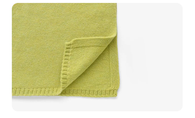 Fresh green wool small scarf women autumn winter warm knitted solid color scarves luxury kids adults christmas new year gifts