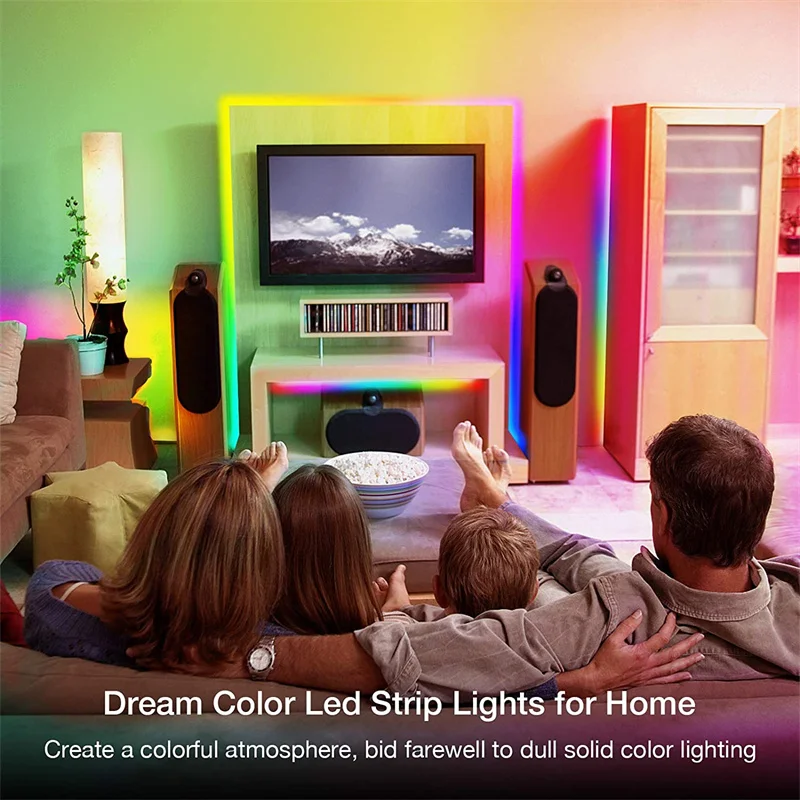 65.5ft/20m TUYA Dreamcolor LED Strip Lights 60LEDs/M RGBIC WS2811 Light Strip Flexible Tape Work with Alexa Google Assistant