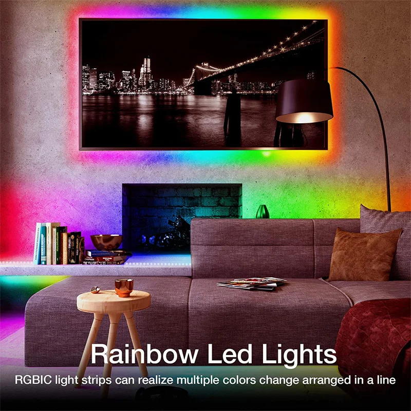 65.5ft/20m TUYA Dreamcolor LED Strip Lights 60LEDs/M RGBIC WS2811 Light Strip Flexible Tape Work with Alexa Google Assistant