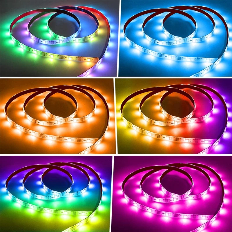 65.5ft/20m TUYA Dreamcolor LED Strip Lights 60LEDs/M RGBIC WS2811 Light Strip Flexible Tape Work with Alexa Google Assistant
