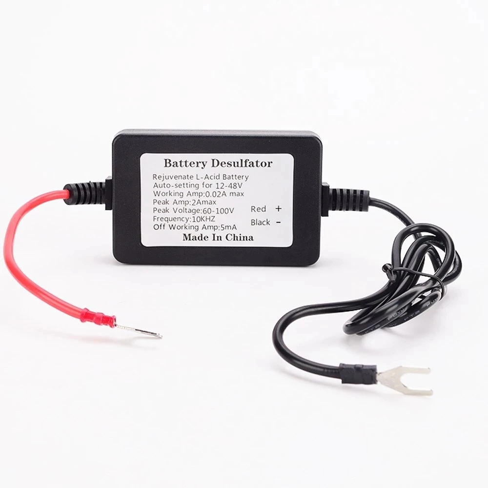 2A Auto Pulse Desulfator for  Lead Acid Batteries 12/24/36/48V Battery Regenerator with U Ring