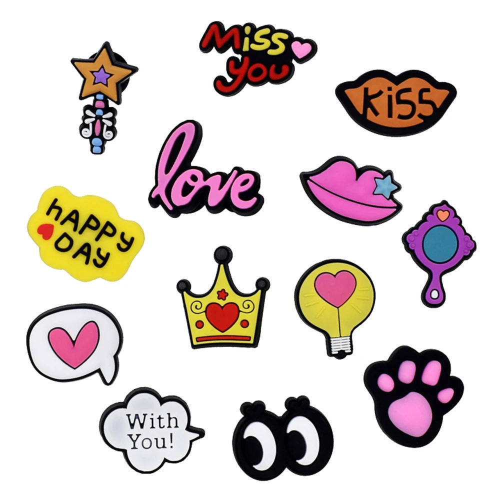 Hot Sale 1Pcs PVC Shoe Charms Pin for Crocs Accessories Clog Bracelet Wristband Decoration Party Favor Gifts