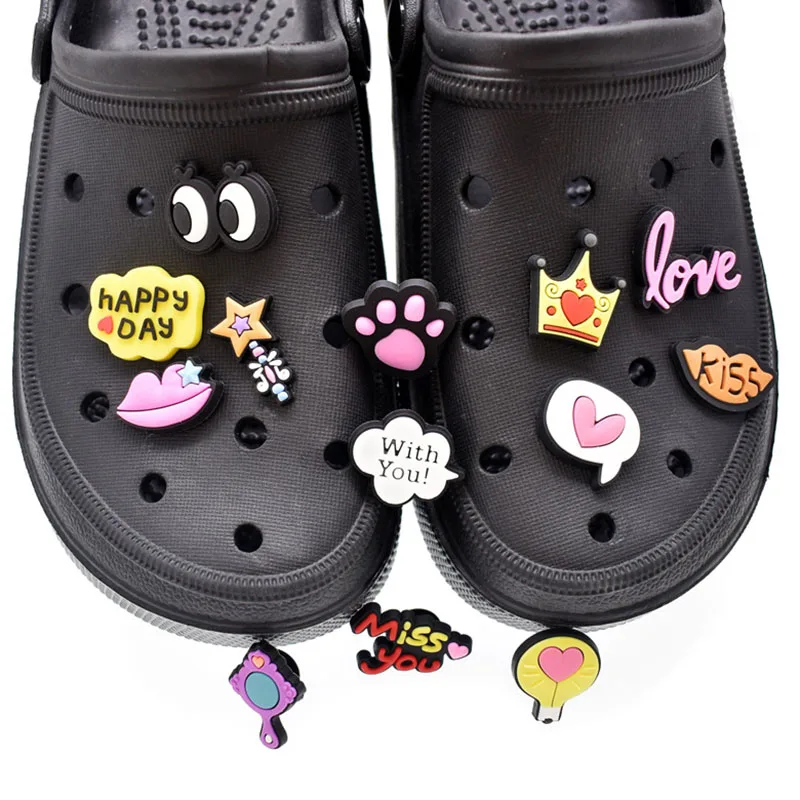 Hot Sale 1Pcs PVC Shoe Charms Pin for Crocs Accessories Clog Bracelet Wristband Decoration Party Favor Gifts