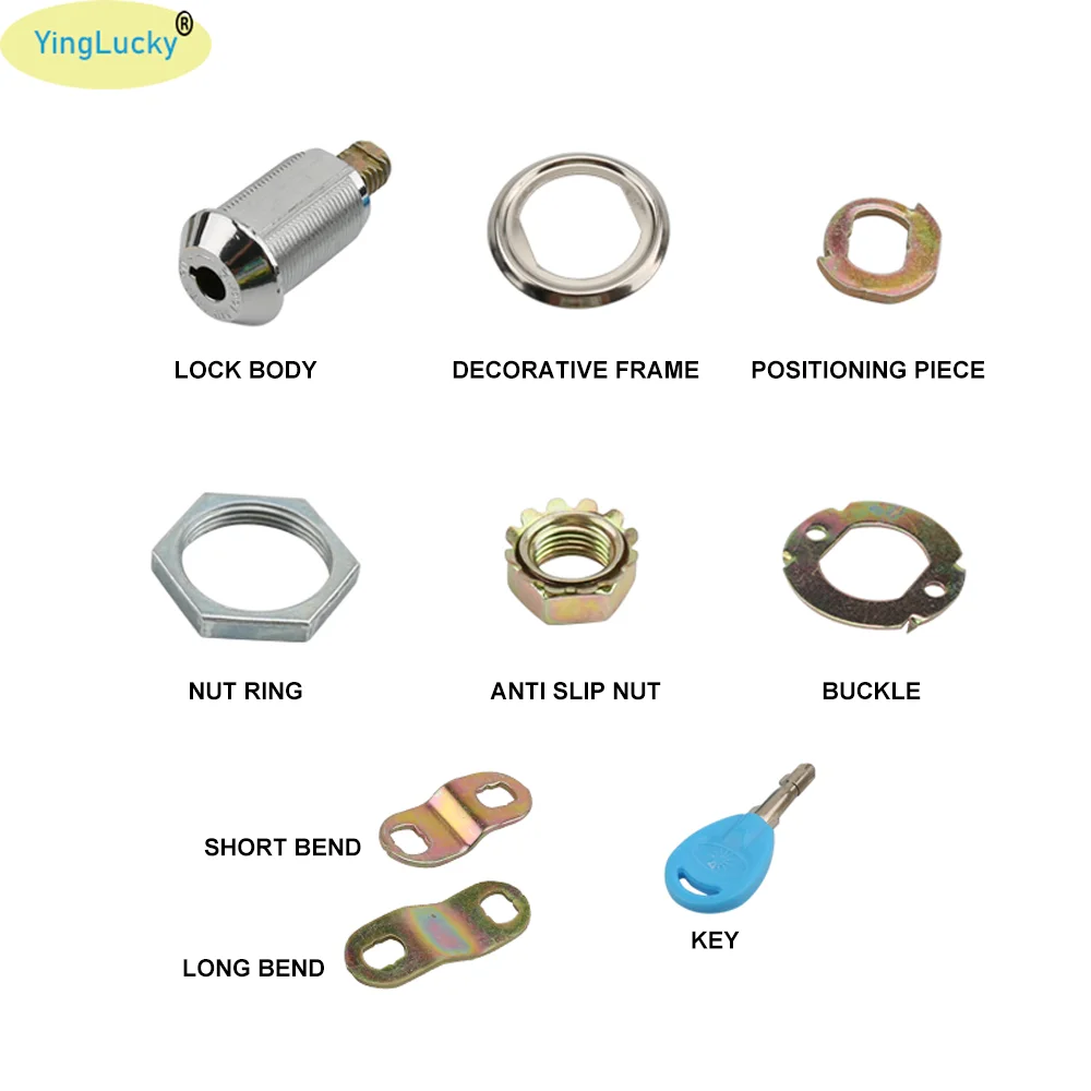 2PCS Arcade Lock Arcade Machine Parts Short Cash Door Tool Box Tubular Cam Locks + Same Number Keys for Arcade Game Machine