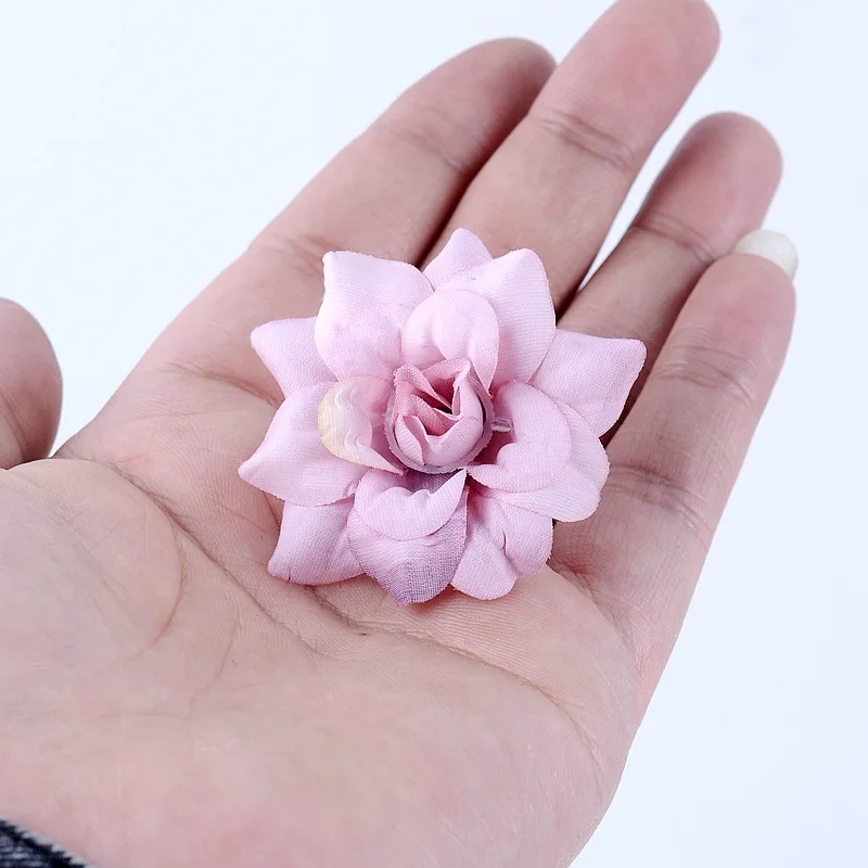 10Pcs 4.5cm Multicolor Daisy Flower Heads Mini Silk Artificial Flowers for Wreath Scrapbooking Home Wedding Decoration