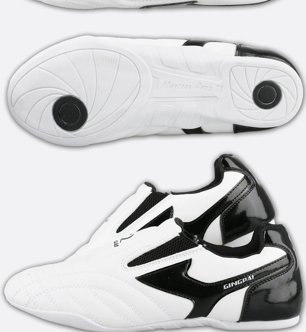 GINGPAI Breathable Taekwondo Shoes Karate Kung Fu Wrestling Martial Arts Shoes Adults Child Non-slip Soft Oxford Soles Sneakers