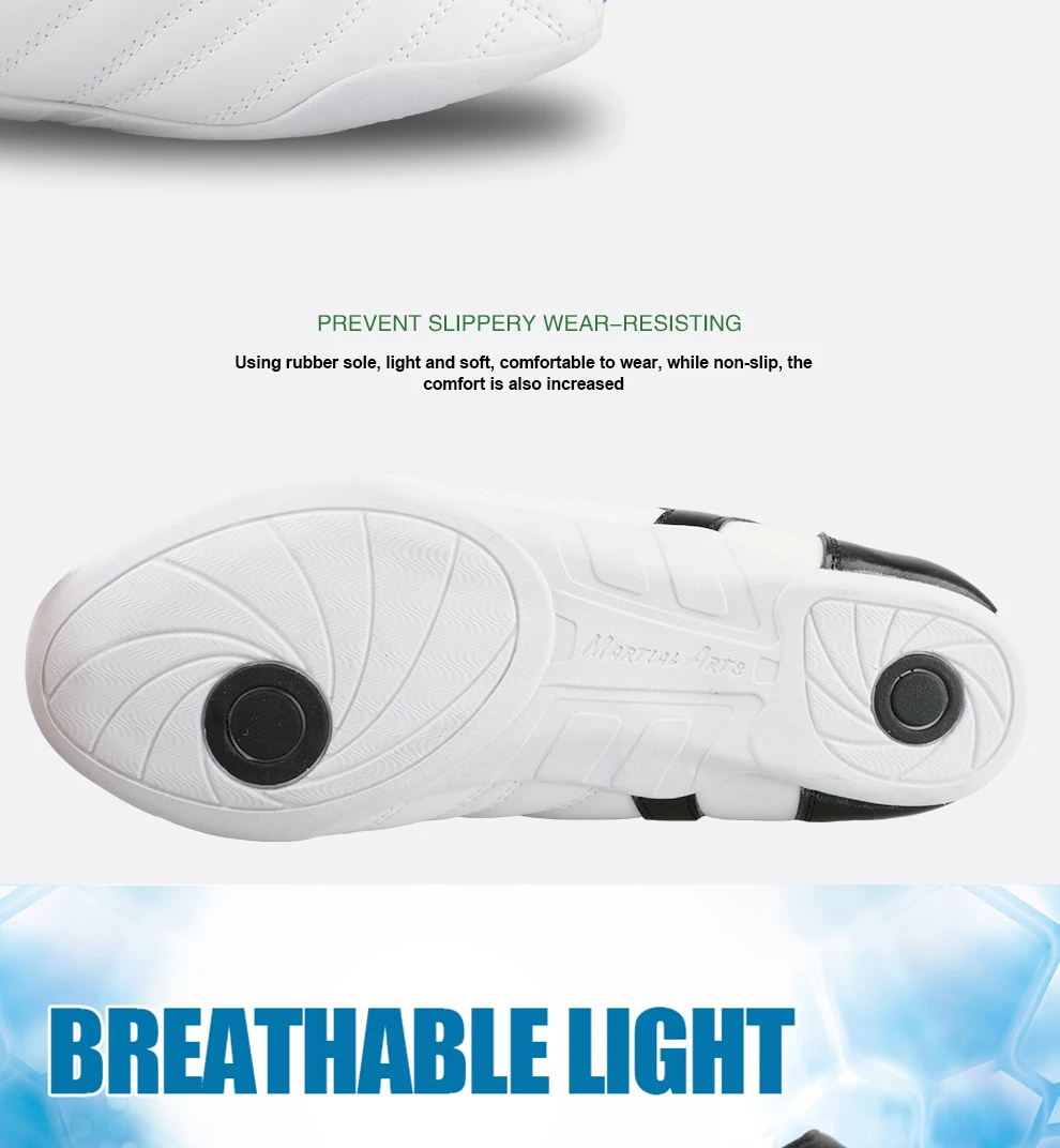 GINGPAI Breathable Taekwondo Shoes Karate Kung Fu Wrestling Martial Arts Shoes Adults Child Non-slip Soft Oxford Soles Sneakers