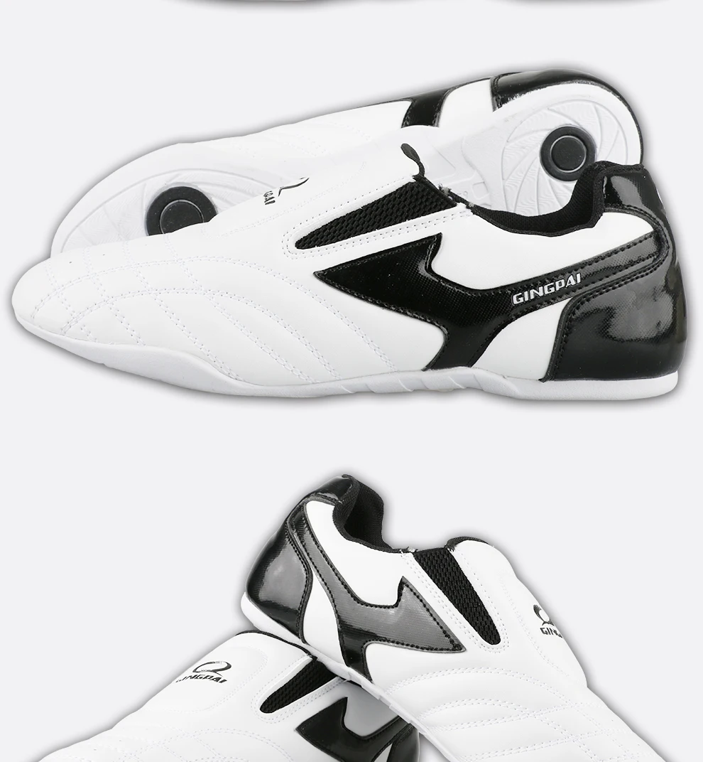 GINGPAI Breathable Taekwondo Shoes Karate Kung Fu Wrestling Martial Arts Shoes Adults Child Non-slip Soft Oxford Soles Sneakers