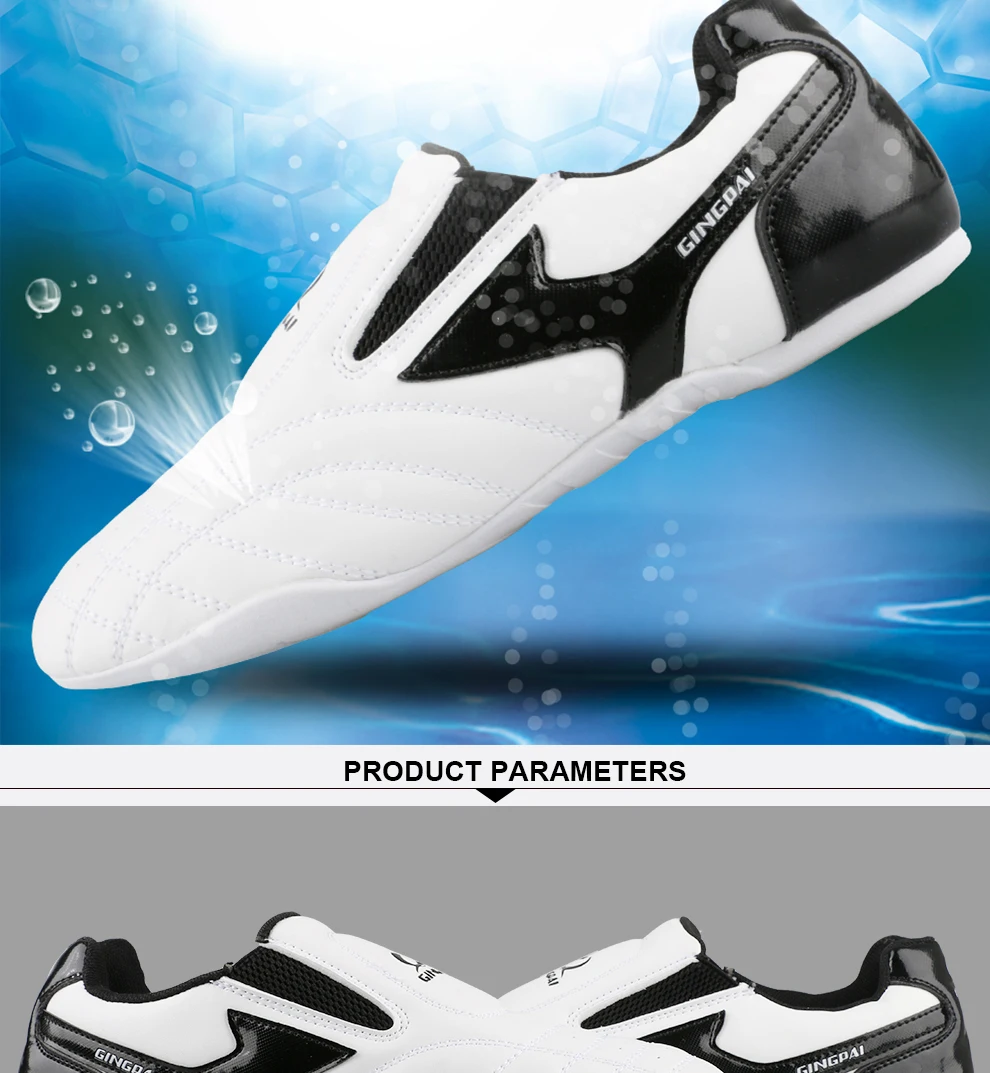 GINGPAI Breathable Taekwondo Shoes Karate Kung Fu Wrestling Martial Arts Shoes Adults Child Non-slip Soft Oxford Soles Sneakers