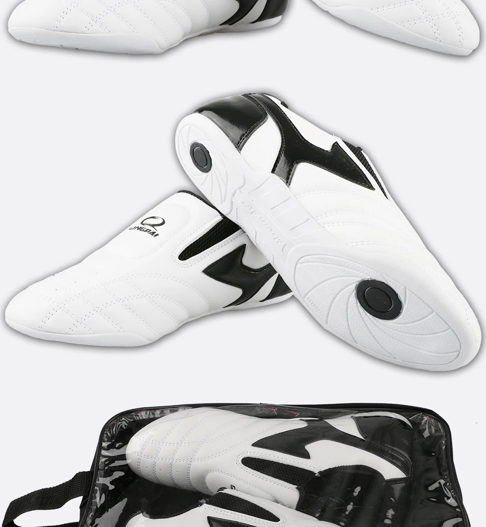 GINGPAI Breathable Taekwondo Shoes Karate Kung Fu Wrestling Martial Arts Shoes Adults Child Non-slip Soft Oxford Soles Sneakers