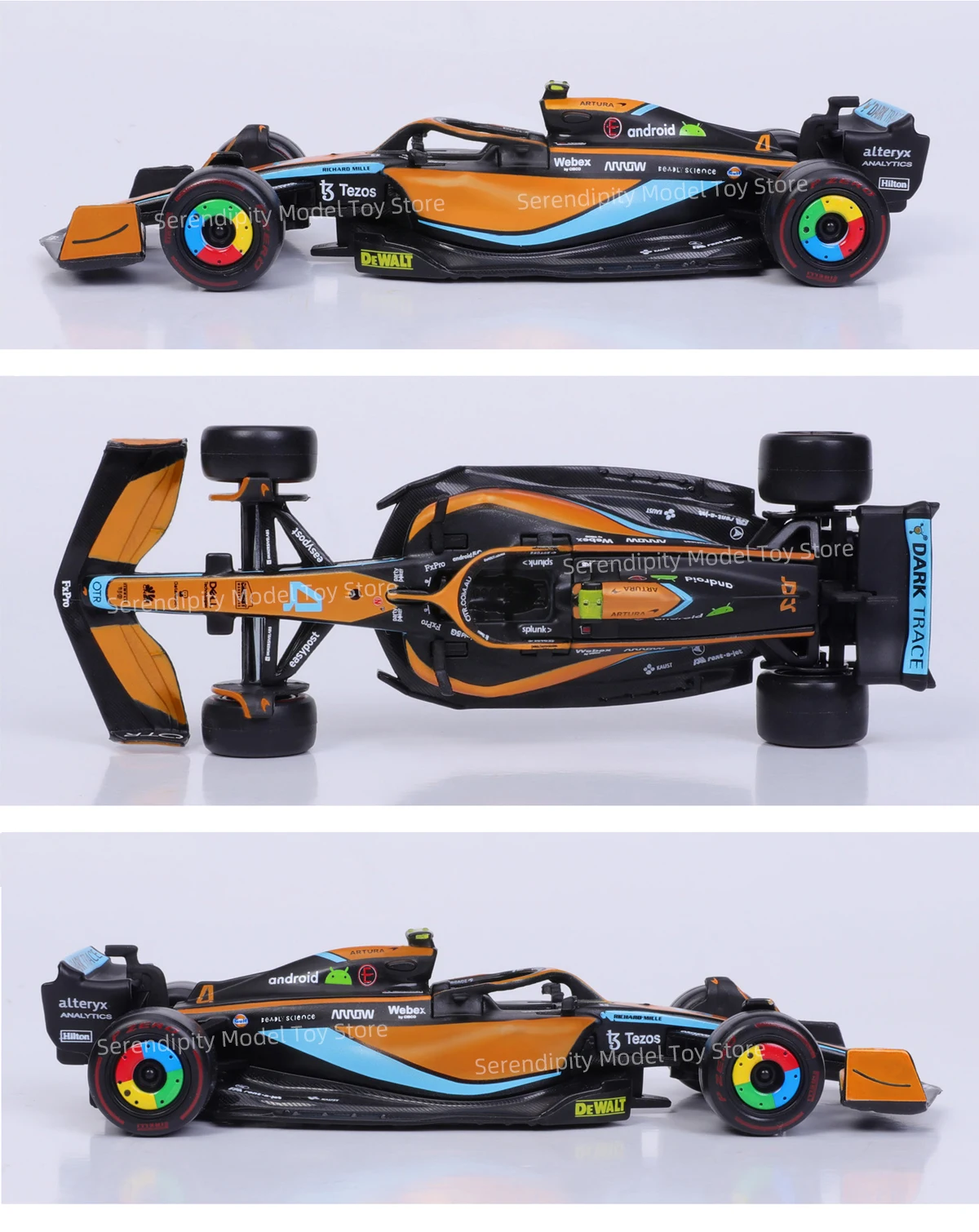 Bburago 1:43 2022 McLaren MCL36 F1 Formula Racing Car Static Simulation Diecast Alloy Model Car
