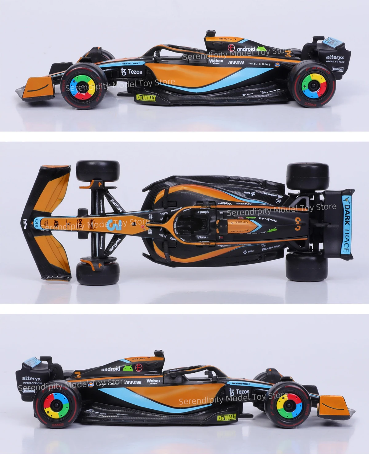 Bburago 1:43 2022 McLaren MCL36 F1 Formula Racing Car Static Simulation Diecast Alloy Model Car